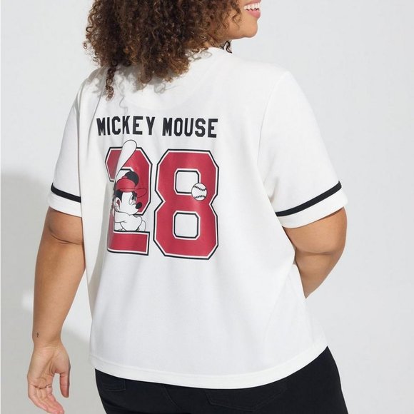 ❤️NWT VINTAGE TORRIID MICKEY MOUSE BASEBALL JERSEY SHIRT - DISNEY TOP BUTTONS - Picture 2 of 10